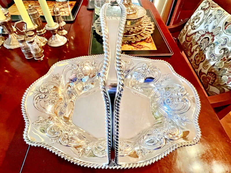 Shreve & Co. Sterling, Huge Basket, Centerpiece, Ca. 1895-1910 Breathtaking!