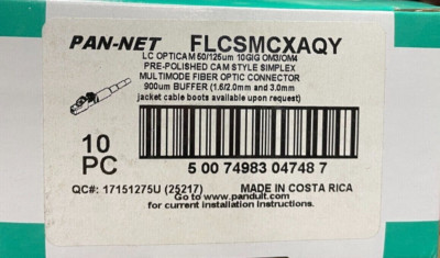 PanduitOptiCam  LC Simplex Connector, OM3/OM4/OM5, Aqua FLCSMCXAQY