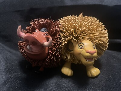 Vintage 90s Disney Koosh Ball Critters Lion King Rare Simba, Pumbaa