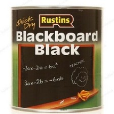 Rustins  Quick Dry Blackboard Black Paint   MATT  100ML  250ML  500ML  1L