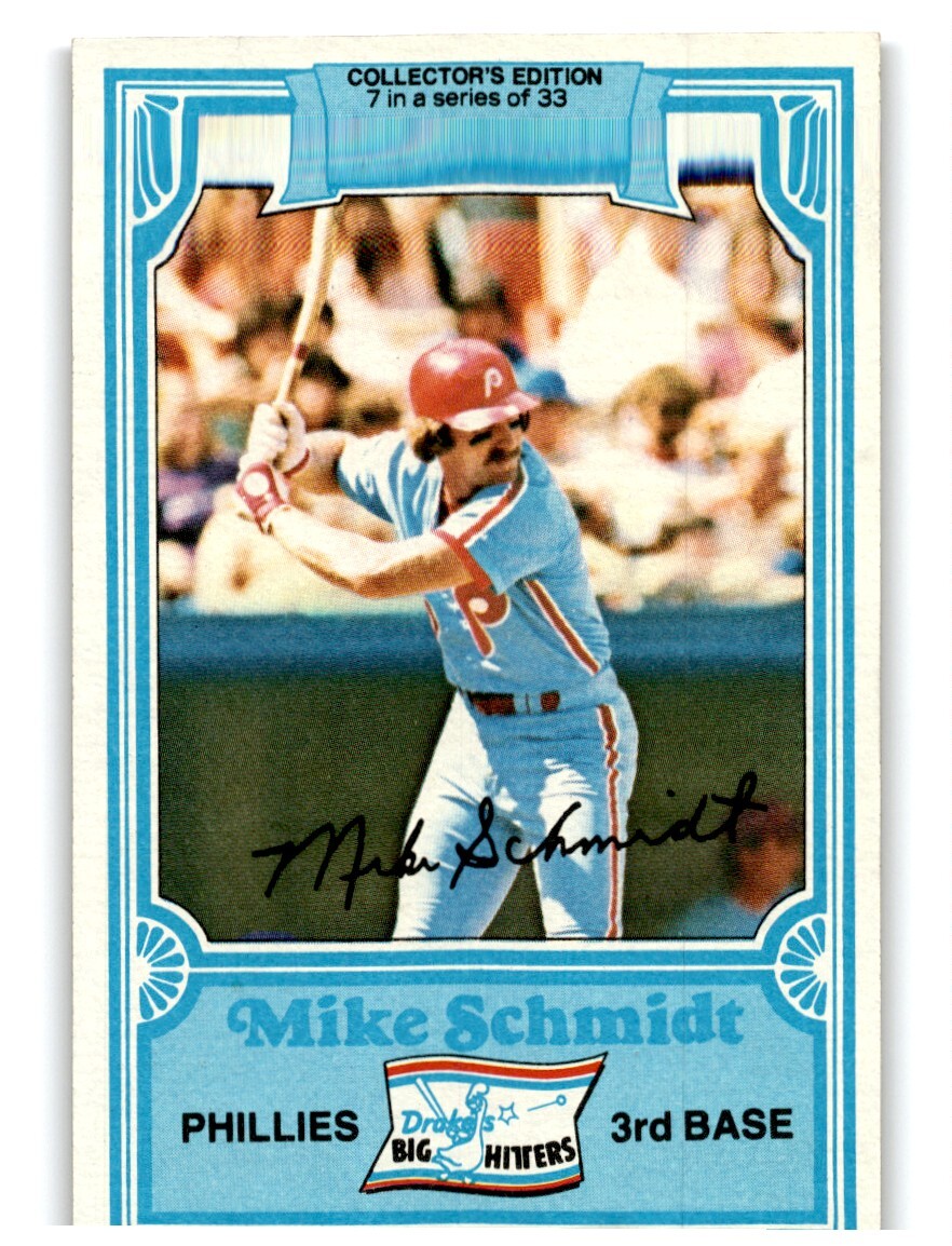 1981 TOPPS DRAKE'S BIG HITTERS MIKE SCHMIDT PHILADELPHIA PHILLIES #7