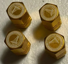 Chrome Engraved Warriors Tire Valve Stem cap Covers, several styles, 4 set
