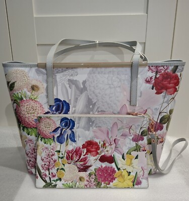 Ted Baker Grey And Rose Gold Purse Ted Baker Large Floral Tote Bag