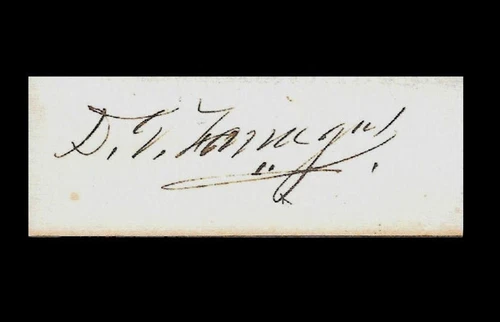David G Farragut Autograph Reprint On Genuine Original Period 1860s Paper