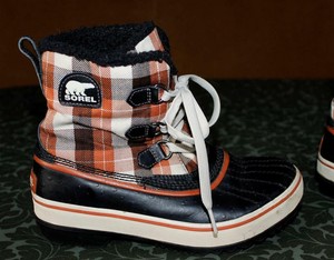plaid sorel boots