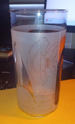 Star Trek Character Frosted Glass Drinking Tumbler 6" - Spock - Picture 3 of 3