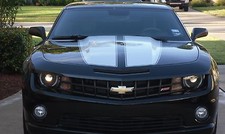 Silver - Camaro Racing Stripes Rally Decal 10 11 12 13 14 15 Chevy