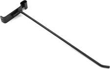 12 Inch Black Peg Hook for Wire Grid - Pack of 50 -Gridwall Hooks for Use With