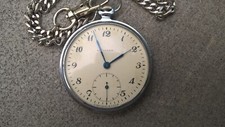 Vintage MOLNIJA 15 Jewels USSR Soviet Russian Mechanical Pocket Watch.