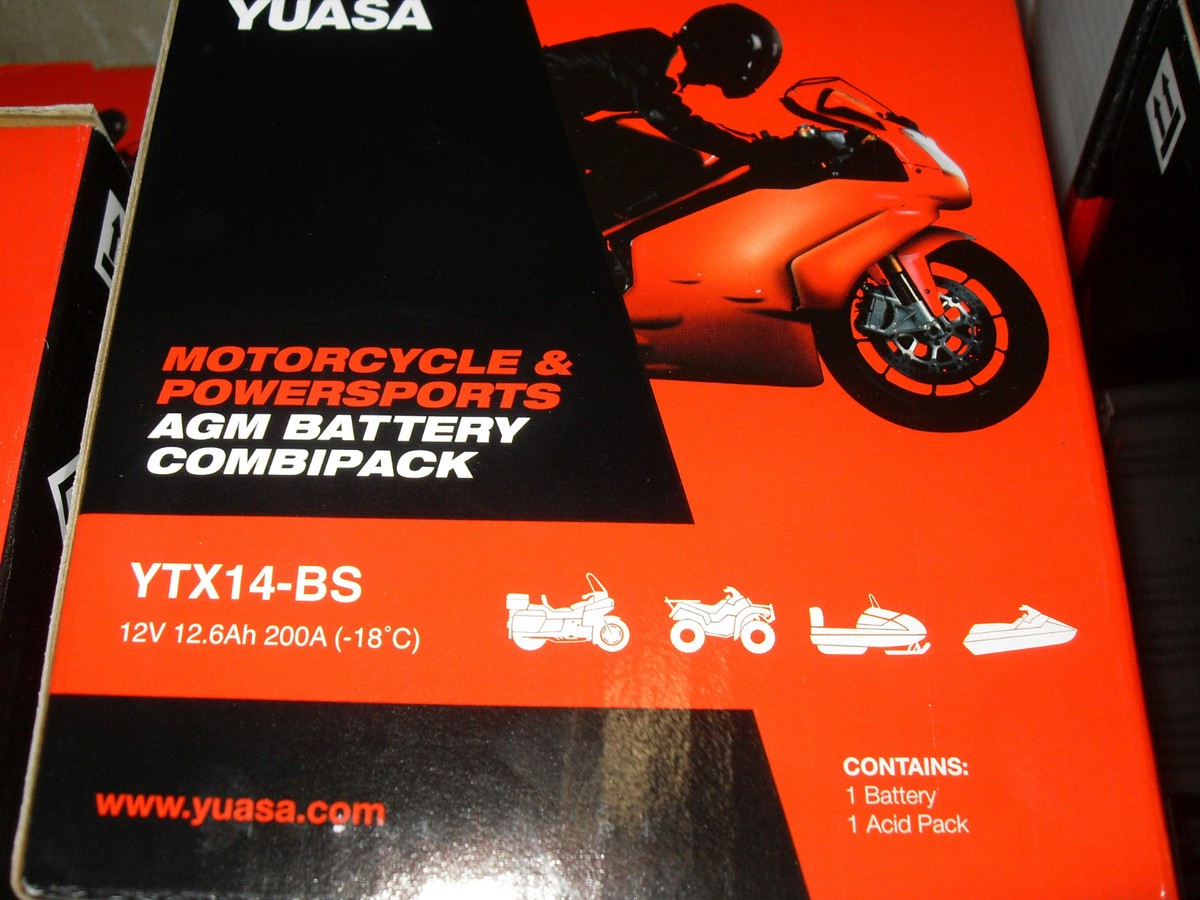 Yuasa YTX14-BS Battery ADIVA BMW R1200GS F650 F700 F800 K1200