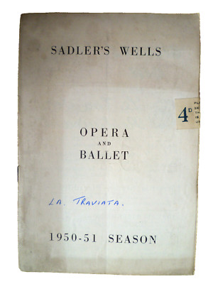 1950/51 La Traviata Sadlers Brunnen Oper und Ballett Programm
