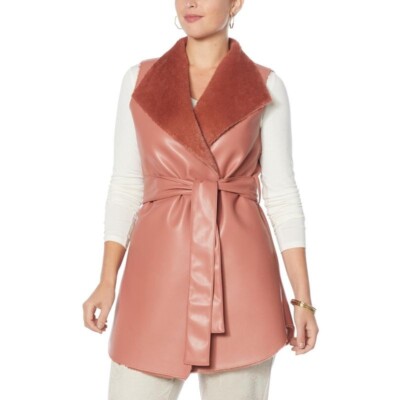 G by Giuliana Black Label Reversible Vest in Light Cedar - Size S