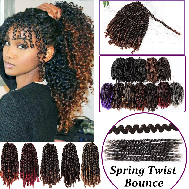 3-5 Bundles Passion Twist Spring Braiding Hair Extensions Bounce