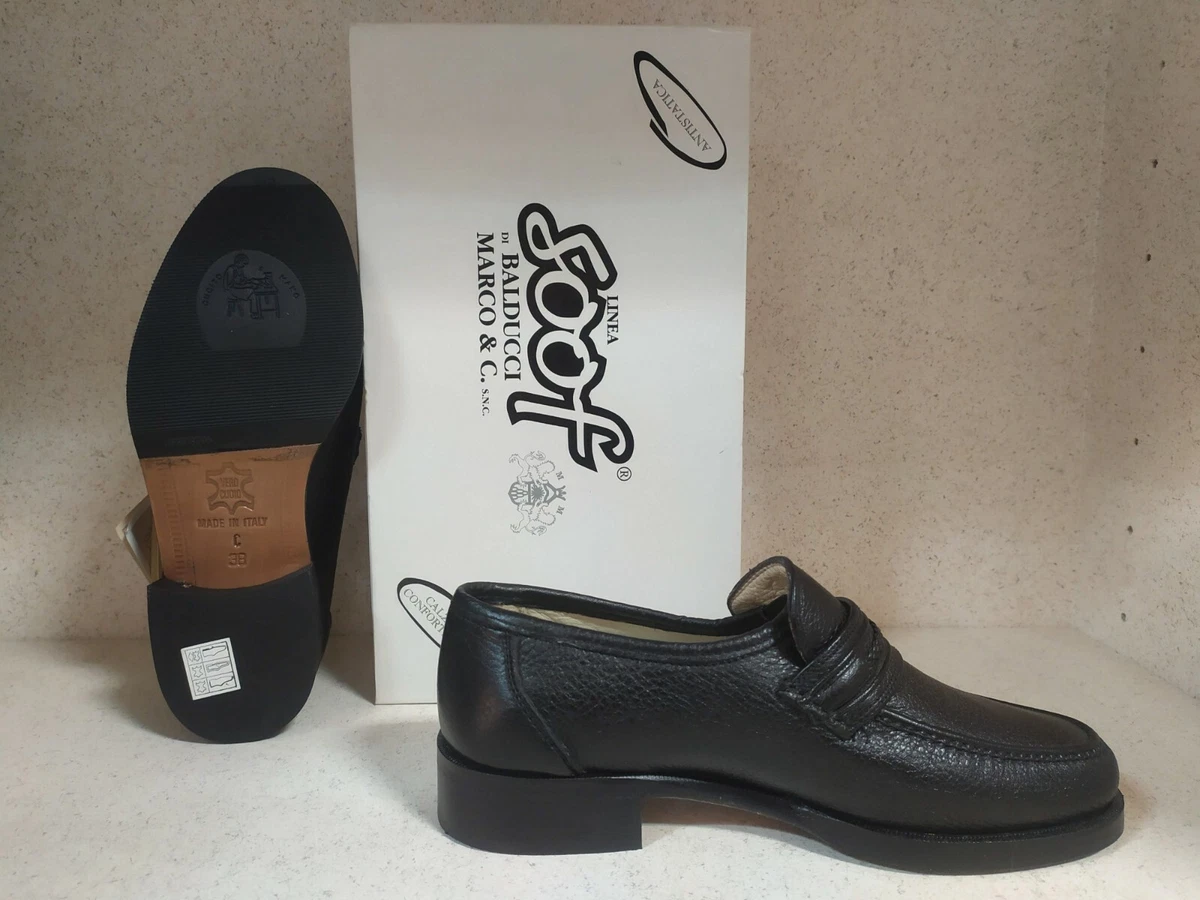 Balducci 1211 NERO mocassini uomo scarpe artigianali pelle di