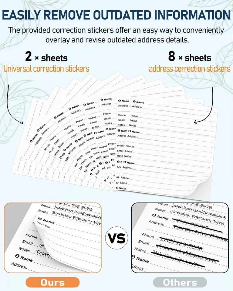 WEMATE Spiral Address Book with Alphabetical Tabs, Leather Password Book - Image 2 of 4