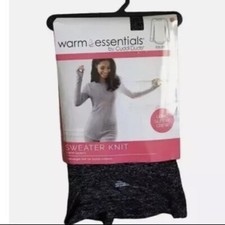 Warm Essential by Cuddi Duds Women's Sweater Knit Crewneck Thermal Top Small