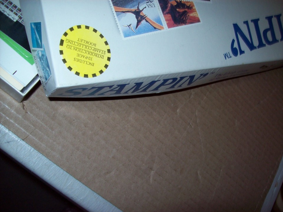 vintage 1989 Stampin' stamp collecting board game NEW open box
