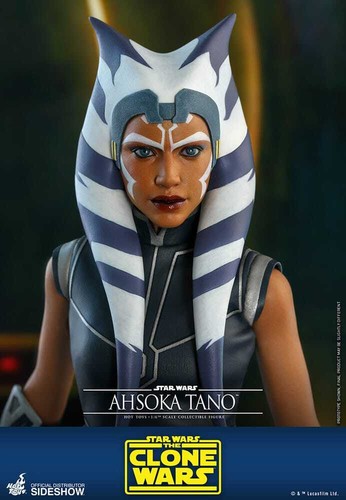 STAR WARS AHSOKA TANO w/ hologram Anakin Obi-Wan Yoda 1/6 Action Figure Hot Toys - Foto 13 di 13