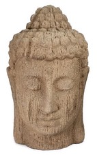 XXL Buddha Kopf 60 cm Indoor & Outdoor Hochwertige Garten Skulptur Steinoptik 