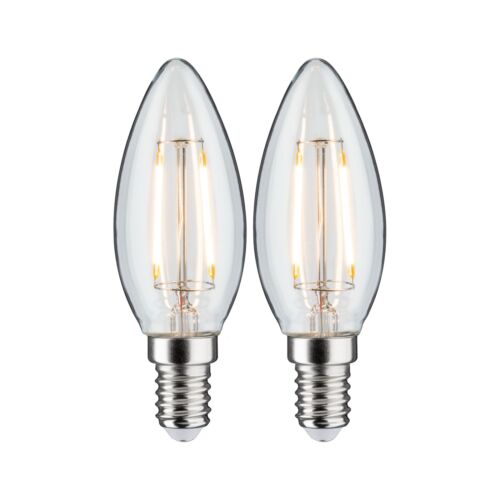 Paulmann LED Kerze Filament 2er-Pack E14 230V 2x250lm 2x2,7W 2700K  Klar - Bild 1 von 6