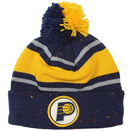 Indiana Pacers NBA Mitchell & Ness Speckled Cuffed Pom Knit Beanie - Picture 1 of 1
