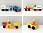 Vtg Little People 12 Pc Vehicle Set Emergency Service Cars Tractor Fisher Price