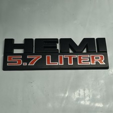 2013-2018 Dodge Ram Hemi 5.7 Liter Fender Emblem Matte Black Oem 68149700aa 2013-2018 Dodge Ram Hemi 5.7 Liter Fender Emblem Matte Black Oem 68149700aa
