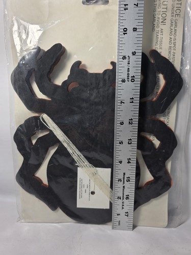 Vtg Sealed 80s Beistle Halloween Spider Tissue Garland 12 Feet -NOS (B15) - Picture 4 of 4