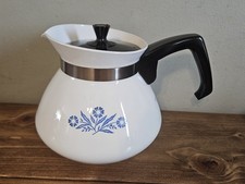 Vintage Corning Ware Blue Cornflower Coffee Tea Pot w/Lid 6 CUP Capacity