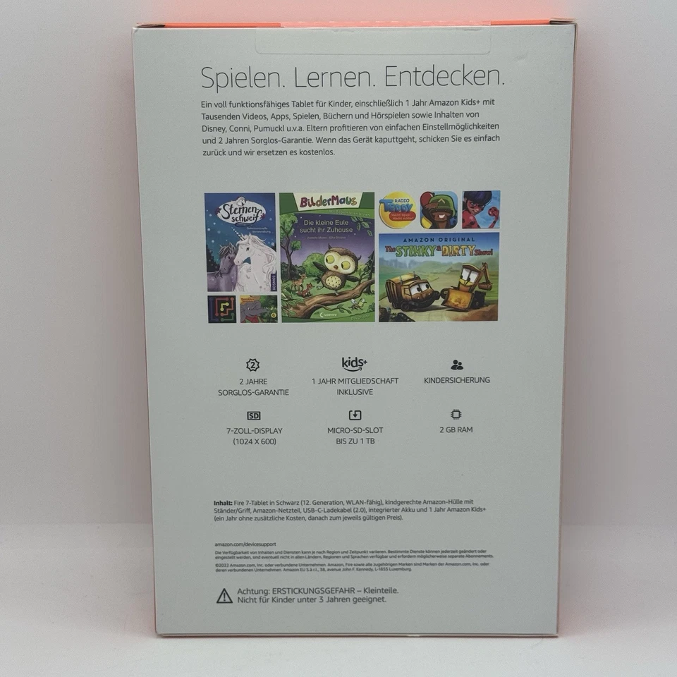 Amazon Fire 7 Kids Tablet 7 Zoll 16 GB - Kinder 3 bis 7 - verschiedene Farben✅ - Bild 3 von 4