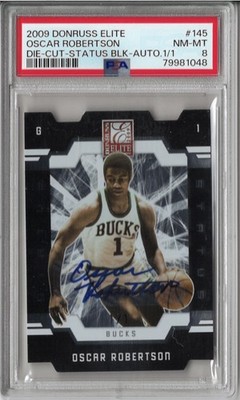 Oscar Robertson - 2009 Panini Donruss Elite Die Cut Black Auto 1/1!!!!