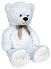 XXL TEDDYB&Auml;R 100cm gross weiss Pl&uuml;schb&auml;r Teddy Stoffb&auml;r Pl&uuml;sch Pl&uuml;schtier B&auml;r 1m