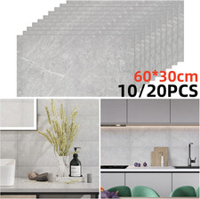 20x Marble Tiles Sticker Self-Adhesive Stick On Home Kitchen Bathroom Wall Decor