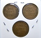1929-P 1929-D 1929-S  Lincoln Wheat Copper Penny Cent - 3 Coin Set — photo 2
