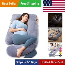Pregnancy Pillows for Sleeping, U Shaped Full Body Maternity Pillow with Remo...