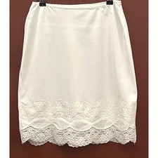 Vintage Greenes Maid Half Slip Skirt Coquette Cottagecore Romantic Lace White S