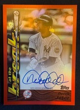 2024 At The Break Topps Archives Derek Jeter Red Foil On Card Auto #/10 1995 HOF