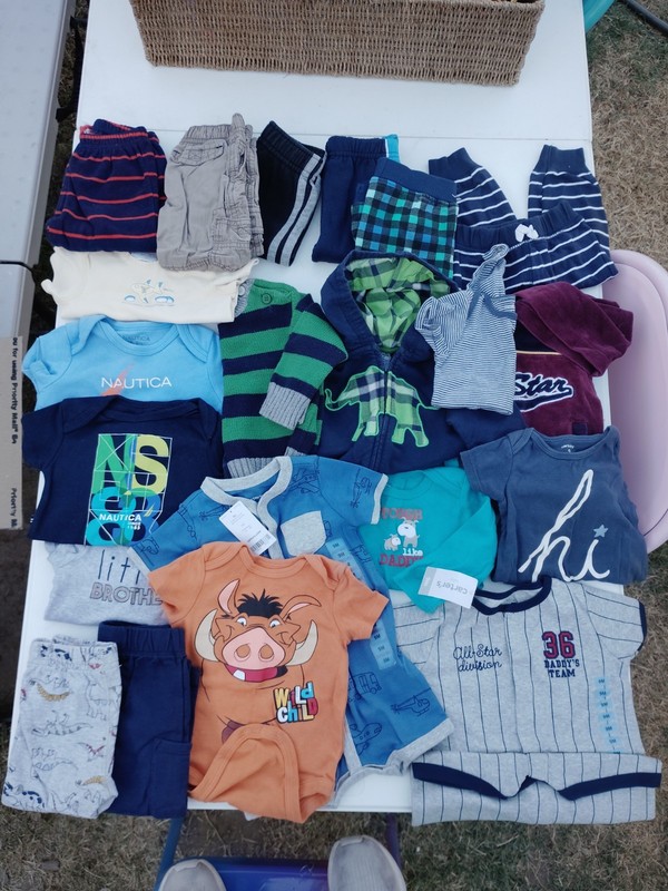 Lot of Baby Boy Clothes Lot of 21 Pieces Size 6-9 Months Assorted Brands Used