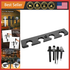 Multi Mic Holder for Wired/Wireless Mics, Holds 4, Aluminum, Black