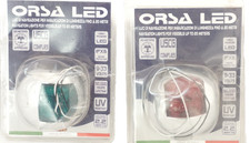 LED Navigation Light Set Port Starboard Light 12/24 V Boat / Yacht Chrome