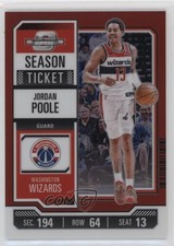 2023-24 Panini Contenders Optic Season Ticket Red Prizm Jordan Poole #91 3m4