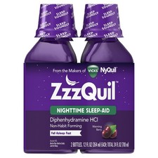 Feb 2026 Nighttime Sleep-Aid Liquid Warming Berry - 24 oz, Pack of 2 X12oz