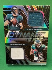 2020 Spectra #10 Carson Wentz / Jalen Reagor Dynamic Duos Hyper #/60 ☘️134