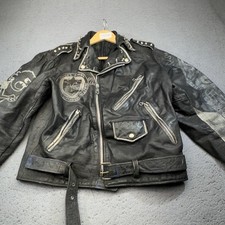 Giacca pelle uomo Schott Perfecto 618 vintage 38 x uomo volantini punk bulli anni 70