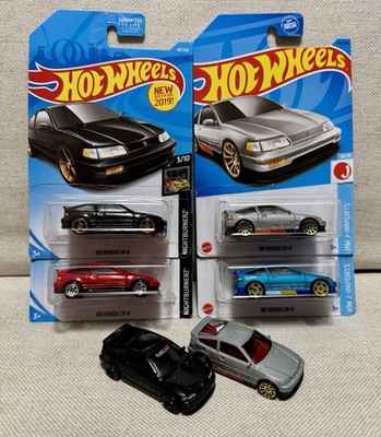  Hot Wheels  88 Honda CR-X~NightBurnerz~Cult Racers~HW J-Imports~Set of 6