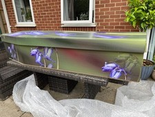 Cardboard Coffin New but with minor damage (see photos) Blue Bell picture 6'1"