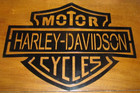 Motor Harley Davidson Cycles One Sided Metal Sign Heavy Black 9.75" x 13" — photo 1