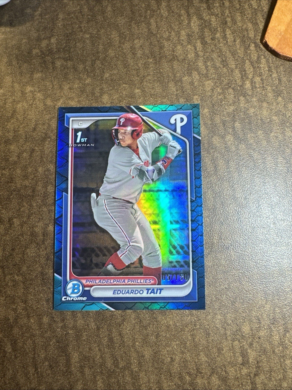 2024 Bowman Chrome #BCP-164 Eduardo Tait 1st Reptilian Blue Refractor /150