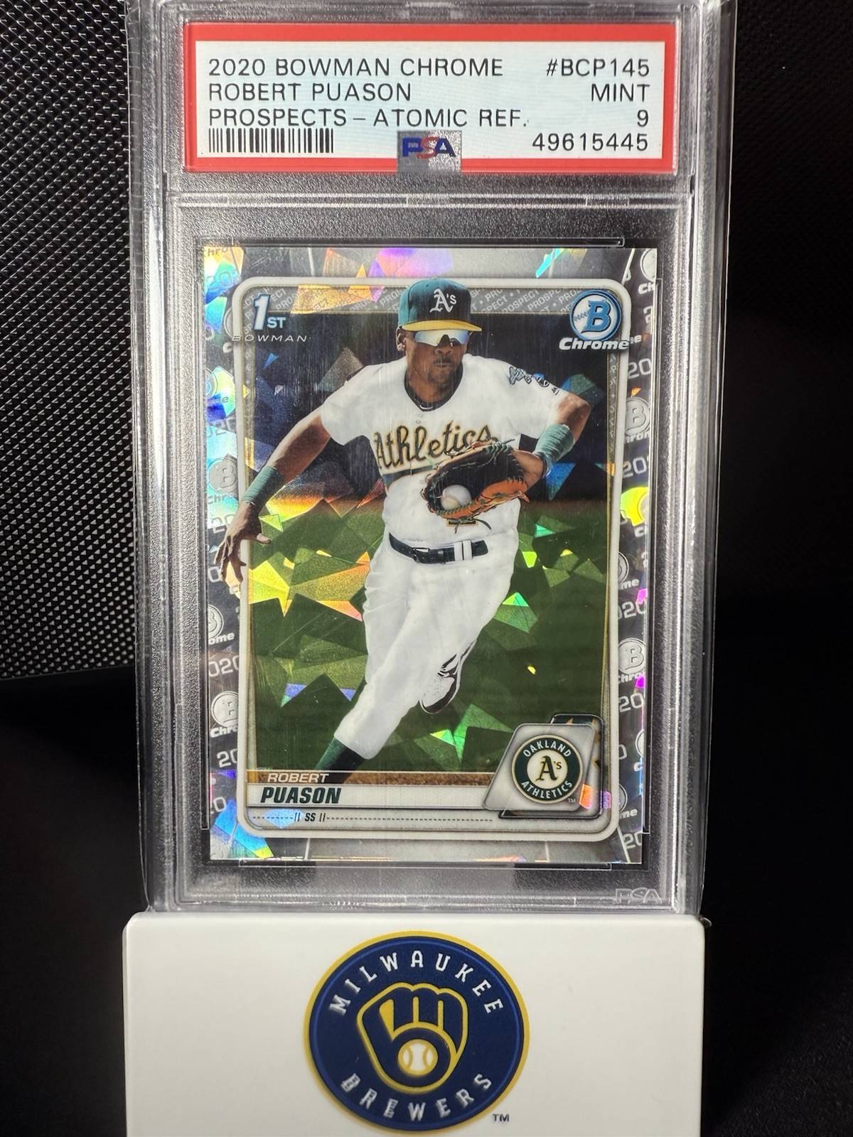 2020 Bowman - 1st Chrome Prospects Robert Puason Atomic Refractor #BCP-145 PSA 9