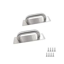 Stainless Steel Door Plate Handle Heavy Duty Pull/Push Sliding Barn Pull Shed...